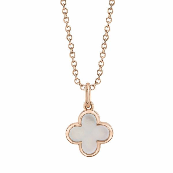 Clover Rose Gold and Mother-of-Pearl Pendant
